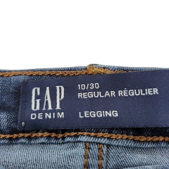 Gap Denim Raw Hem Leggings Skinny Stretchy Jeggings Wedgie Ankle Jeans SZ 10/30 - Picture 7 of 8